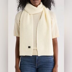 Allsaints Mixed Stitch Scarf Ivory Womens